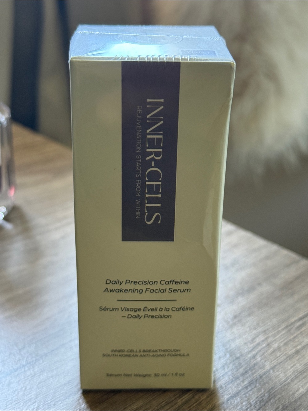 INNER-CELLS Daily Precision Caffeine Awakening Facial Serum - Pale Yellow Box